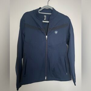 Ariat Womens Ascent Full Zip Jacket Blue Lightweight Western Outdoors Sz L